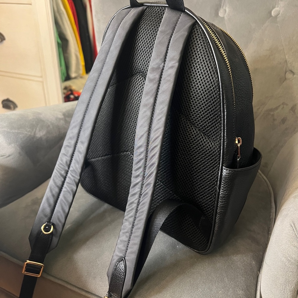Coach Black Leather Women’s Backpack with Gold Accents - Picture 3 of 6